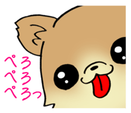 Brown-colored puppy! sticker #8091117