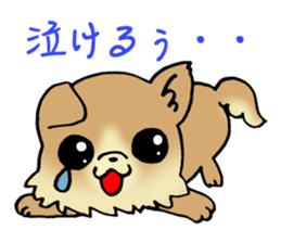 Brown-colored puppy! sticker #8091118