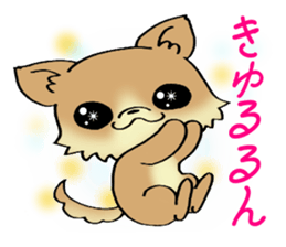 Brown-colored puppy! sticker #8091122