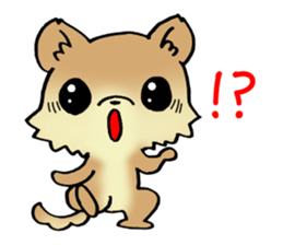 Brown-colored puppy! sticker #8091127