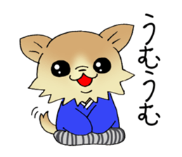 Brown-colored puppy! sticker #8091128