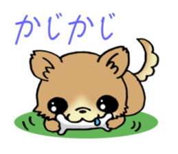 Brown-colored puppy! sticker #8091129