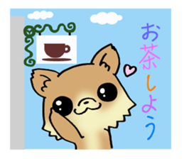 Brown-colored puppy! sticker #8091134