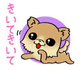 Brown-colored puppy! sticker #8091139