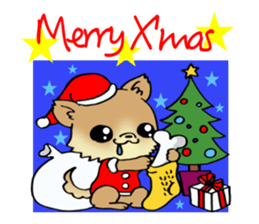 Brown-colored puppy! sticker #8091145