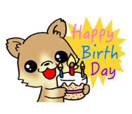 Brown-colored puppy! sticker #8091147