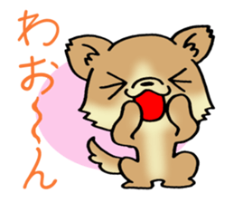 Brown-colored puppy! sticker #8091149