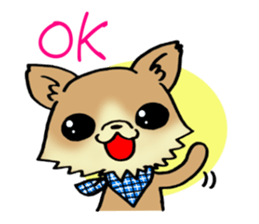 Brown-colored puppy! sticker #8091150