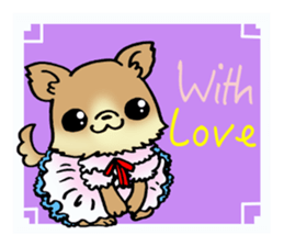 Brown-colored puppy! sticker #8091153
