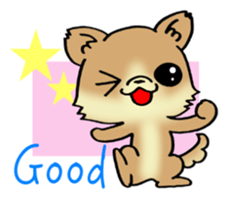 Brown-colored puppy! sticker #8091154