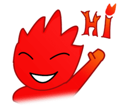 Fire Element Character - Burn sticker #8091236
