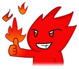 Fire Element Character - Burn sticker #8091237