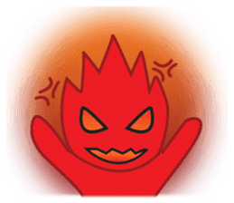 Fire Element Character - Burn sticker #8091248