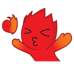 Fire Element Character - Burn sticker #8091257
