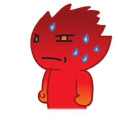 Fire Element Character - Burn sticker #8091259