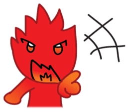 Fire Element Character - Burn sticker #8091260