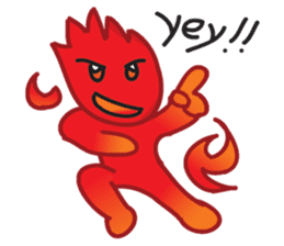 Fire Element Character - Burn sticker #8091264