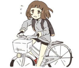 Bicycle girl sticker #8092156