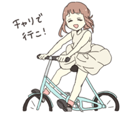 Bicycle girl sticker #8092158