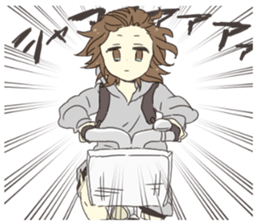 Bicycle girl sticker #8092160