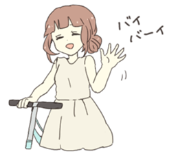 Bicycle girl sticker #8092162