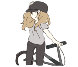 Bicycle girl sticker #8092163