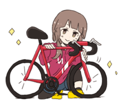 Bicycle girl sticker #8092165