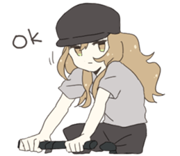 Bicycle girl sticker #8092167