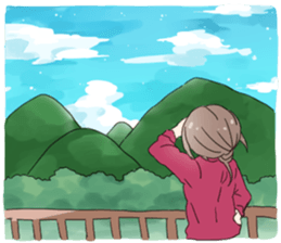 Bicycle girl sticker #8092169