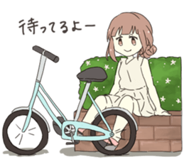 Bicycle girl sticker #8092170