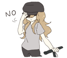 Bicycle girl sticker #8092171