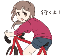 Bicycle girl sticker #8092173