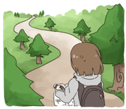 Bicycle girl sticker #8092176