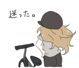 Bicycle girl sticker #8092179