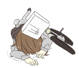 Bicycle girl sticker #8092180