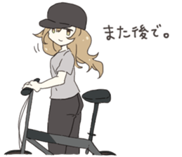 Bicycle girl sticker #8092183