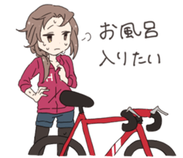 Bicycle girl sticker #8092185