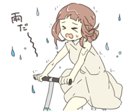 Bicycle girl sticker #8092186