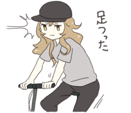 Bicycle girl sticker #8092191