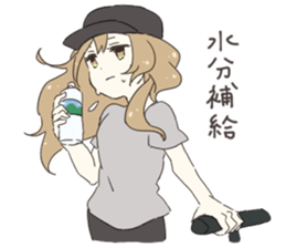 Bicycle girl sticker #8092195