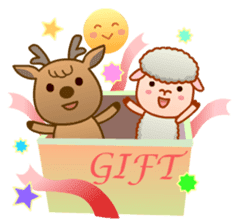 Happiness sheep & deer( International ) sticker #8093114