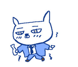 The cat worker sticker sticker #8093421