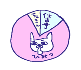 The cat worker sticker sticker #8093429