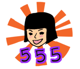 Asian little girls sticker #8093543