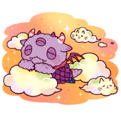 Kaiju Nemuke Sticker-English ver.