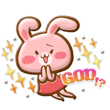 Rabbit & Bear relief sticker (Eng ver.) sticker #8095238