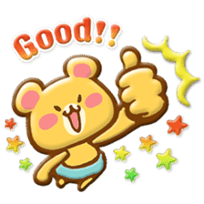 Rabbit & Bear relief sticker (Eng ver.) sticker #8095239