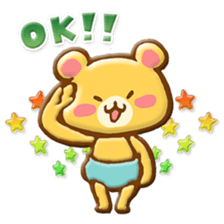 Rabbit & Bear relief sticker (Eng ver.) sticker #8095241