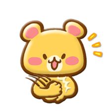 Rabbit & Bear relief sticker (Eng ver.) sticker #8095243