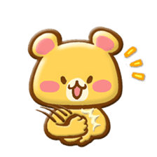 Rabbit & Bear relief sticker (Eng ver.) sticker #8095243